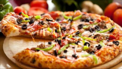 Вкусная пицца без дрожжей пошагово